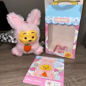 AUTHENTIC Miniso Winnie the Pooh Disney Vinyl Plush Pendant Bunny Lapin